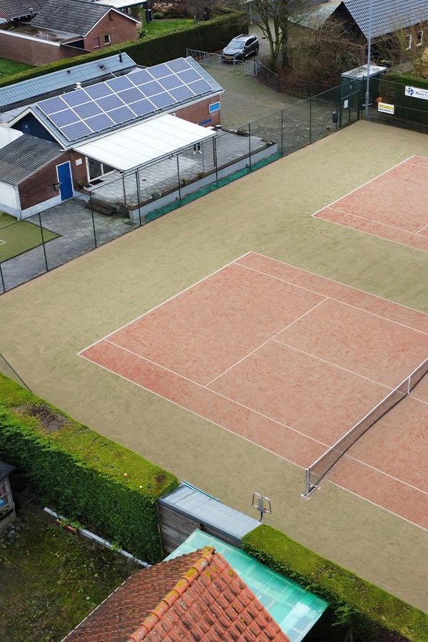 Tennisbanen van de vereniging in Alphen
